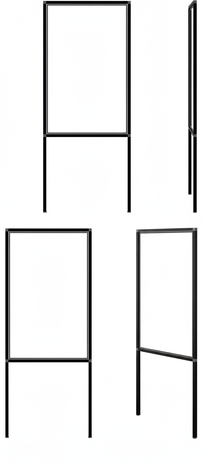 Aluminum Outdoor Sign Frame with Quick Connect Fittings