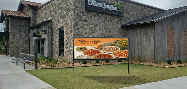 Food Specials in front of Olive Garden